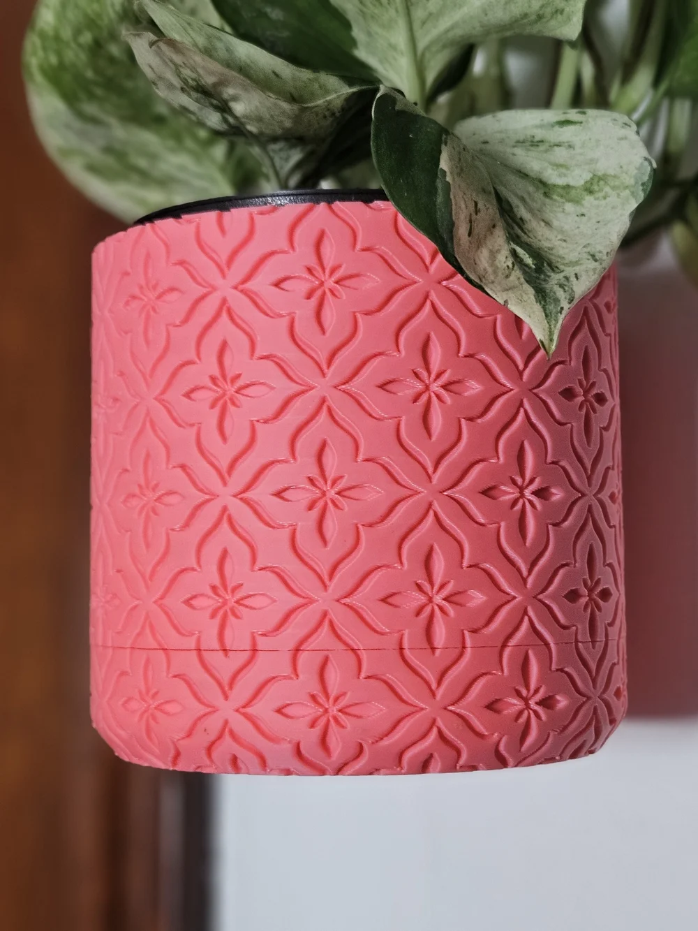 Pink Embossed Decorative Planter - Home Accents 3d Printed